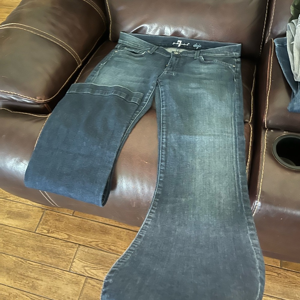 7 for all mankind jeans dojo flare leg trousers
